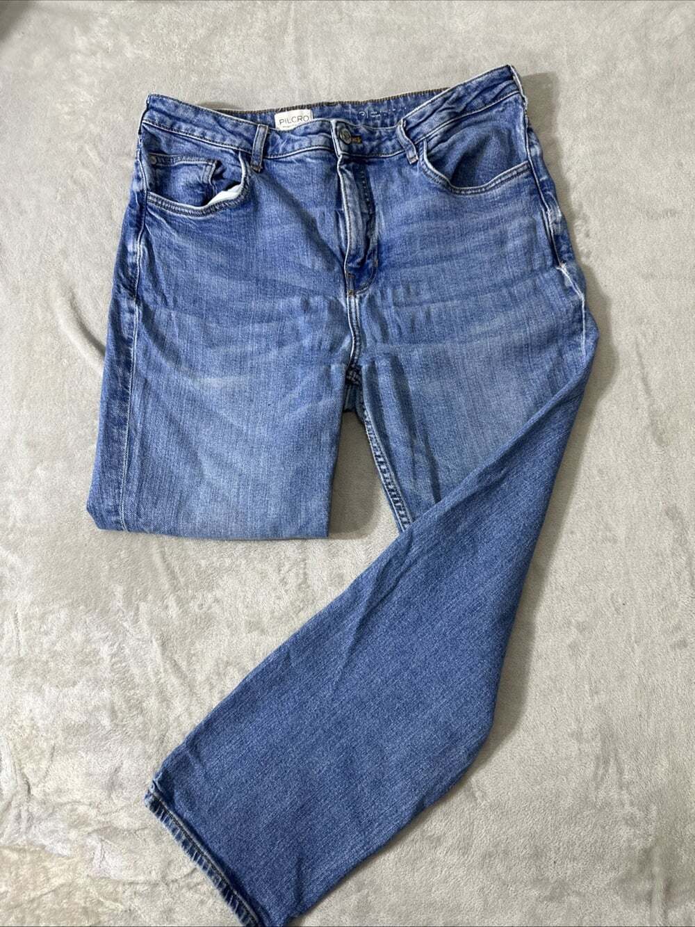 Pilcro High Rise Wide Leg Jeans Women’s Size 31 Medium Wash Denim